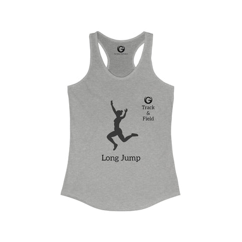 T & F Long Jump Side Women's Ideal Racerback Tank