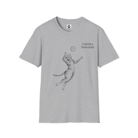 Volleyball Cat Unisex Softstyle T-Shirt