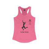 T & F Long Jump Side Women's Ideal Racerback Tank