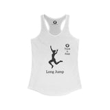 T & F Long Jump Side Women's Ideal Racerback Tank