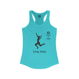 T & F Long Jump Side Women's Ideal Racerback Tank