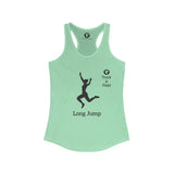 T & F Long Jump Side Women's Ideal Racerback Tank