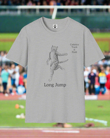 Cat Long Jump Unisex Softstyle T-Shirt