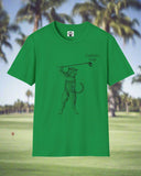 Cat Golf Unisex Softstyle T-Shirt