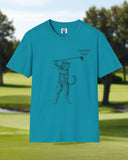 Cat Golf Unisex Softstyle T-Shirt